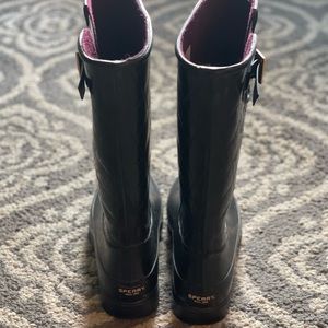 Sperry Fleece-lined Waterproof Rubber Boots - Women’s 7 - Black